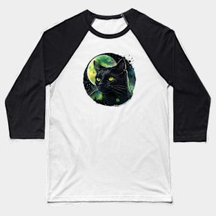 Watercolor cat art Baseball T-Shirt